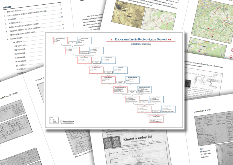 Ukázka diagramu a spisu - přímá linie (krizovatkyrodu.cz)